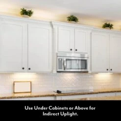 NEXUS 24 In. Plug-in Adjustable Lens Night Light Mode White Integrated LED Linkable Under Cabinet Light Selectable CCT -Lamp Parts white eti lighting under cabinet bar lights b04025301a 44 1000