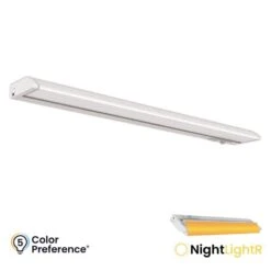 NEXUS 24 In. Plug-in Adjustable Lens Night Light Mode White Integrated LED Linkable Under Cabinet Light Selectable CCT