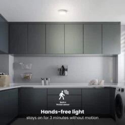 7.5 In. Battery Operated LED White Motion Sensor 25-WH Rechargeable Ceiling Fixture Light, 4000K Cool White (4-Pack) 16 7.5 In. Battery Operated LED White Motion Sensor 25-WH Rechargeable Ceiling Fixture Light, 4000K Cool White (4-Pack) -Lamp Parts white feit electric puck lights cm7 5 840 25 motbat4 a0 1000