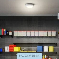 7.5 In. Battery Operated LED White Motion Sensor 25-WH Rechargeable Ceiling Fixture Light, 4000K Cool White (4-Pack) 20 7.5 In. Battery Operated LED White Motion Sensor 25-WH Rechargeable Ceiling Fixture Light, 4000K Cool White (4-Pack) -Lamp Parts white feit electric puck lights cm7 5 840 25 motbat4 c3 1000