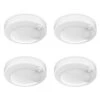 7.5 In. Battery Operated LED White Motion Sensor 35-WH Rechargeable W/Remote Cool White Ceiling Fixture Light (4-Pack) -Lamp Parts white feit electric puck lights cm7 5 840 35 motbat4 64 1000