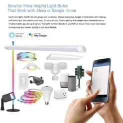 20.4 In. Smart Wi-Fi Connected Wireless Linkable Integrated LED Plug-In LED Under Cabinet Light, Tunable White (4-Pack) -Lamp Parts white feit electric smart lighting kits ucl24 cctca ag 4 4f 1000