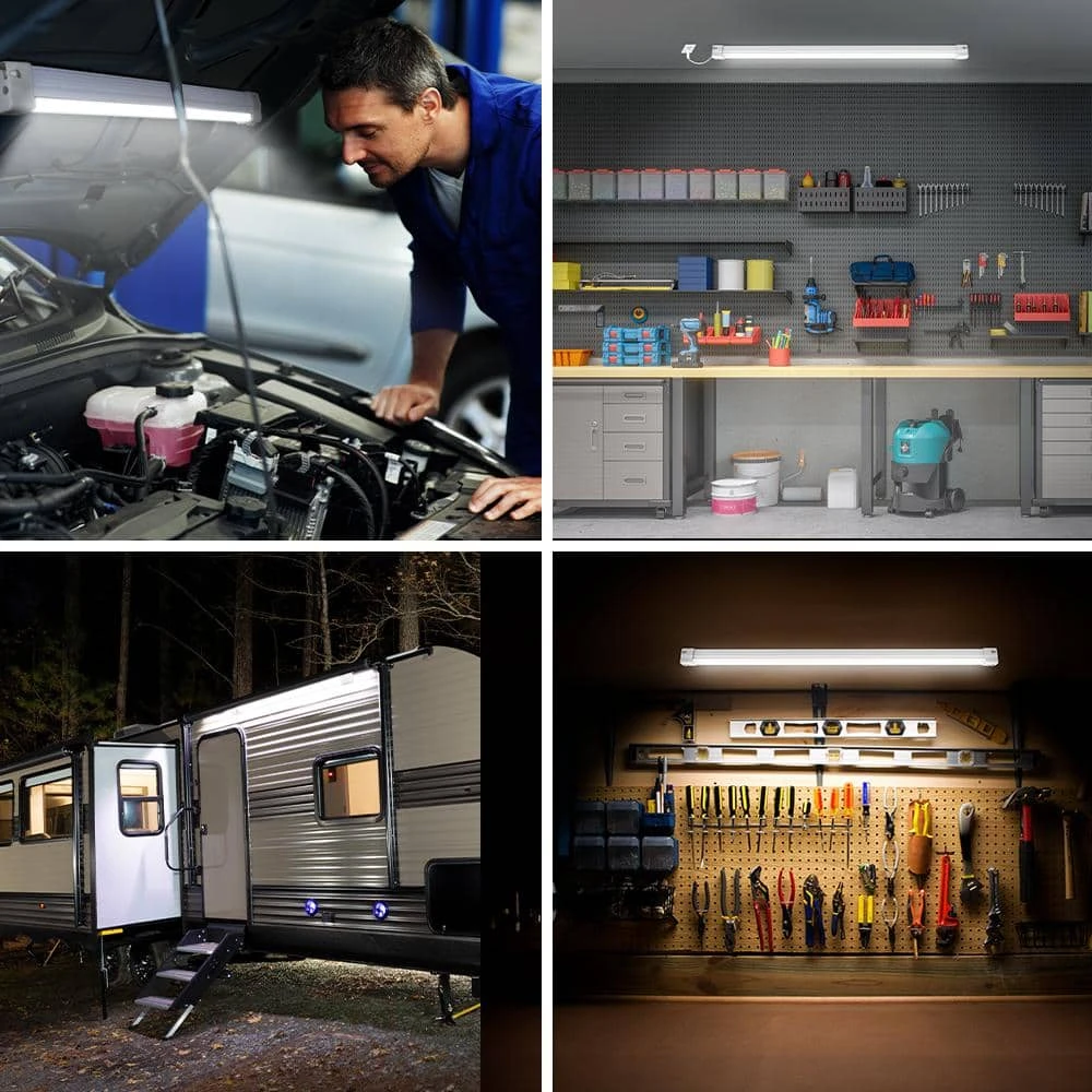 2 Ft. Battery Operated LED White Motion Sensor 25-WH Rechargeable 1000-Lumen Cool White Portable Shop Light (4-Pack) 11 2 Ft. Battery Operated LED White Motion Sensor 25-WH Rechargeable 1000-Lumen Cool White Portable Shop Light (4-Pack) - Image 9