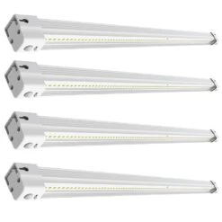 2 Ft. Battery Operated LED White Motion Sensor 50-WH Rechargeable 1000-Lumen Cool White Portable Shop Light (4-Pack)