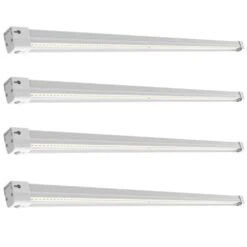 4 Ft. Battery Operated LED White Motion Sensor 100-WH Rechargeable 1000-Lumen Cool White Portable Shop Light (4-Pack)