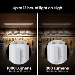 4 Ft. Battery Operated LED White Motion Sensor 100-WH Rechargeable 1000-Lumen Cool White Portable Shop Light (4-Pack) -Lamp Parts white feit electric under cabinet bar lights shop4 840 100motbat4 66 1000