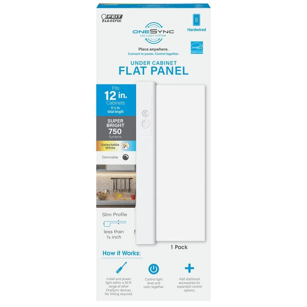 9.5 In. 2-Light (Fits 12 In. Cabinet) Hardwire Integrated LED Onesync Under Cabinet Light With Wireless Remote Control 12 9.5 In. 2-Light (Fits 12 In. Cabinet) Hardwire Integrated LED Onesync Under Cabinet Light With Wireless Remote Control - Image 10