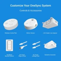 9.5 In. 2-Light (Fits 12 In. Cabinet) Hardwire Integrated LED Onesync Under Cabinet Light With Wireless Remote Control 20 9.5 In. 2-Light (Fits 12 In. Cabinet) Hardwire Integrated LED Onesync Under Cabinet Light With Wireless Remote Control -Lamp Parts white feit electric under cabinet bar lights ucl12fp 5cctcag2 remote2 77 1000