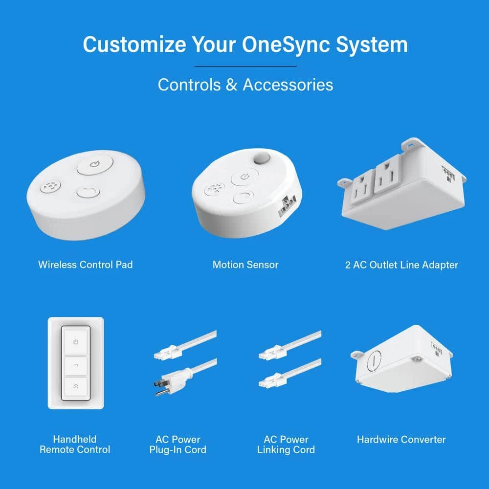 9.5 In. 2-Light (Fits 12 In. Cabinet) Hardwire Integrated LED Onesync Under Cabinet Light With Wireless Remote Control 9 9.5 In. 2-Light (Fits 12 In. Cabinet) Hardwire Integrated LED Onesync Under Cabinet Light With Wireless Remote Control - Image 7