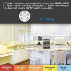 14.5 In. Hardwired White Linkable Integrated LED Onesync Under Cabinet Light Color Changing -Lamp Parts white feit electric under cabinet bar lights ucl18fp 5cctca 40 1000