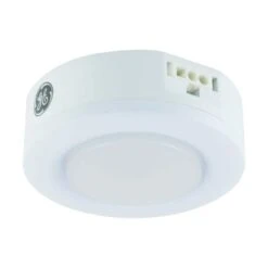 White LED Puck Light (3-Pack) -Lamp Parts white ge puck lights 31393 1f 1000