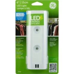 6 In. Battery Operated LED Under Cabinet Utility Light Fixture -Lamp Parts white ge under cabinet bar lights 17542 44 1000