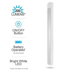 Battery Operated 24 In. LED Under Cabinet Light Bar -Lamp Parts white ge under cabinet bar lights 58158 t1 c3 1000