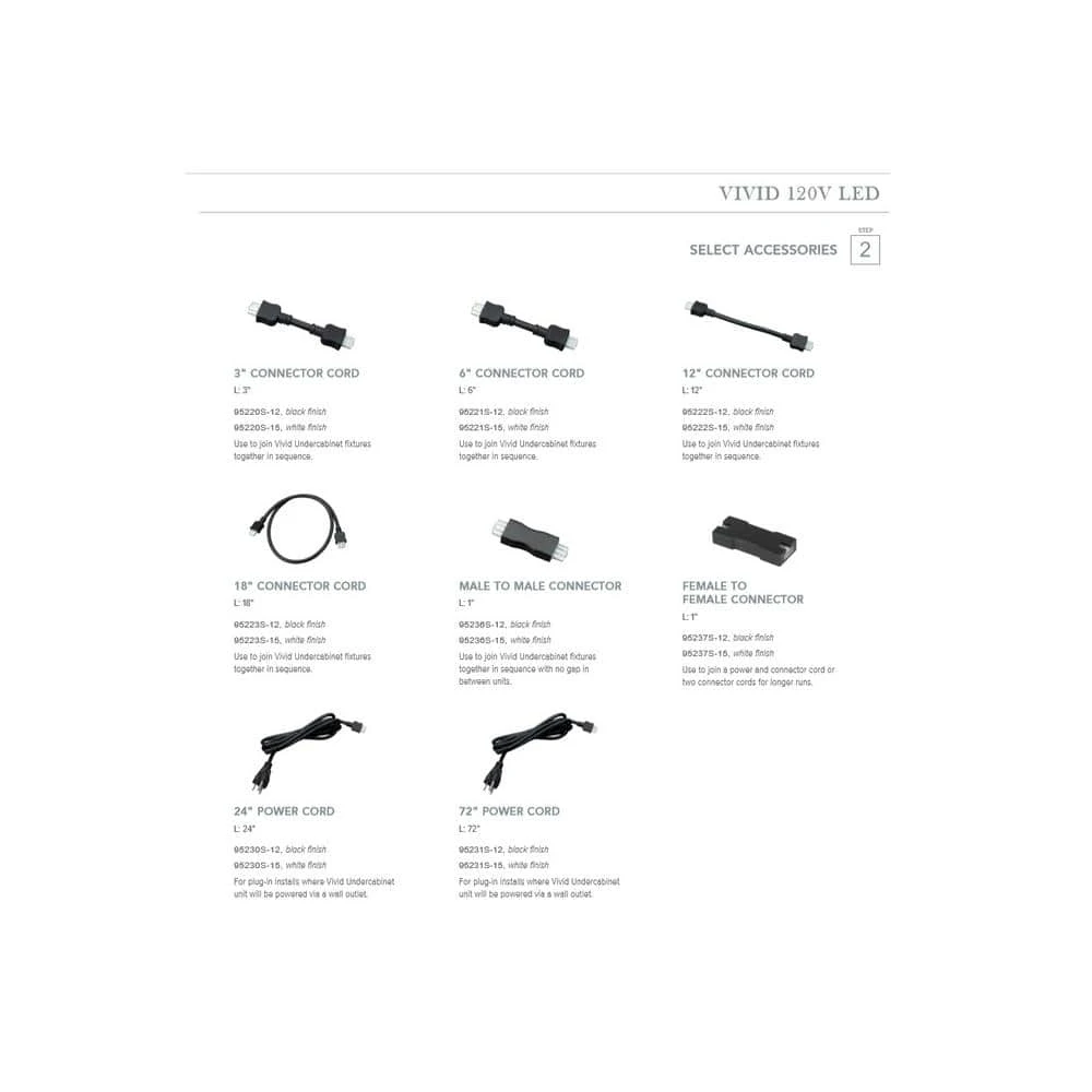 Vivid LED 7.5 In. LED 2700K White Under Cabinet Light 5 Vivid LED 7.5 In. LED 2700K White Under Cabinet Light - Image 3