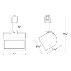 Ocularc 3020-Watt White Integrated LED 5CCT Fixed Track Hardwired Track Lighting Round Back Head H Track Head -Lamp Parts white h track wac lighting track lighting heads h 3020w cs wt 4f 1000