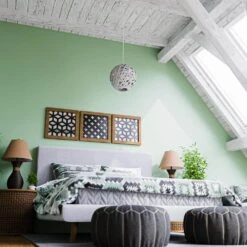 Meadow 16 In. 1-Light White Pendant/Chandelier With Paper Shade -Lamp Parts white hampton bay pendant lights hdp98961wh 4f 1000