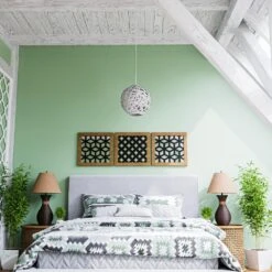 Meadow 16 In. 1-Light White Pendant/Chandelier With Paper Shade -Lamp Parts white hampton bay pendant lights hdp98961wh c3 1000