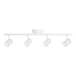 Crosshaven 2.6 Ft. White Smart Color Tunable Integrated LED Track Lighting Kit With 4 Fixed Track Heads -Lamp Parts white hampton bay smart flushmount lighting hbt41051rwa 06 d4 1000