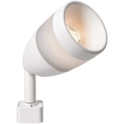 1-Light White Integrated LED Linear Track Lighting Frosted Middle Glass Head -Lamp Parts white hampton bay track lighting heads 805309 c3 1000