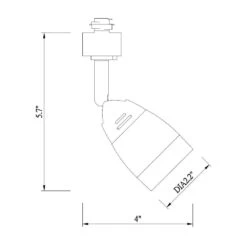 1-Light White Integrated LED Linear Track Lighting Frosted Middle Glass Head -Lamp Parts white hampton bay track lighting heads 805309 d4 1000