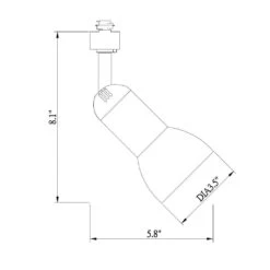 1-Light White Linear Track Lighting R20/PAR20 Medium Step Head -Lamp Parts white hampton bay track lighting heads 813940 d4 1000