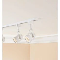 1-Light White Linear Track Lighting Retro Pinhole Head 10 1-Light White Linear Track Lighting Retro Pinhole Head -Lamp Parts white hampton bay track lighting heads 813970 4f 1000