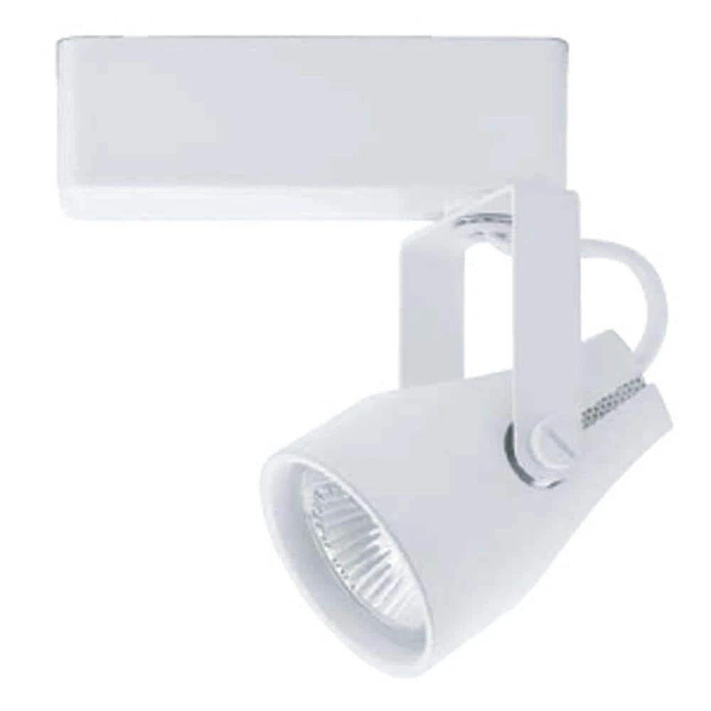 Low-Voltage White Pinch-Back Cylinder Track Lighting Fixture 3 Low-Voltage White Pinch-Back Cylinder Track Lighting Fixture