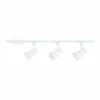 44 In. 3-Light White Integrated LED Track Lighting Kit With Large Cylinder Metal Shades -Lamp Parts white hampton bay track lighting kits 1616vkit wh 64 1000