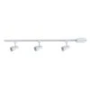 44 In. 3-Light Matte White Mini GU10 Halogen Step Head Linear Track Lighting Kit -Lamp Parts white hampton bay track lighting kits ec1577wh 64 1000