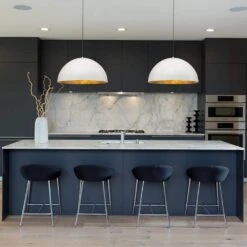 PCover 23 In.Dia Large Lighting 1-Light White Farmhouse Dome Pendant Light Industrial Gold Leaf Island Ceiling Light 27 PCover 23 In.Dia Large Lighting 1-Light White Farmhouse Dome Pendant Light Industrial Gold Leaf Island Ceiling Light -Lamp Parts white huoku pendant lights pd1038401 31 1000