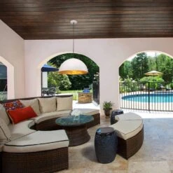 PCover 23 In.Dia Large Lighting 1-Light White Farmhouse Dome Pendant Light Industrial Gold Leaf Island Ceiling Light 26 PCover 23 In.Dia Large Lighting 1-Light White Farmhouse Dome Pendant Light Industrial Gold Leaf Island Ceiling Light -Lamp Parts white huoku pendant lights pd1038401 76 1000