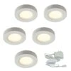 3 In. Warm Light New Construction And Remodel Recessed Integrated LED Kit 12-Volt Plastic Pucks - White (5- Pack) 3000k 1 3 In. Warm Light New Construction And Remodel Recessed Integrated LED Kit 12-Volt Plastic Pucks - White (5- Pack) 3000k -Lamp Parts white illume lighting puck lights i k5srplwh 64 1000