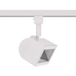 Ocularc 3020-Watt White Integrated LED 5CCT Fixed Track Hardwired Track Lighting Round Back Head J Track Head