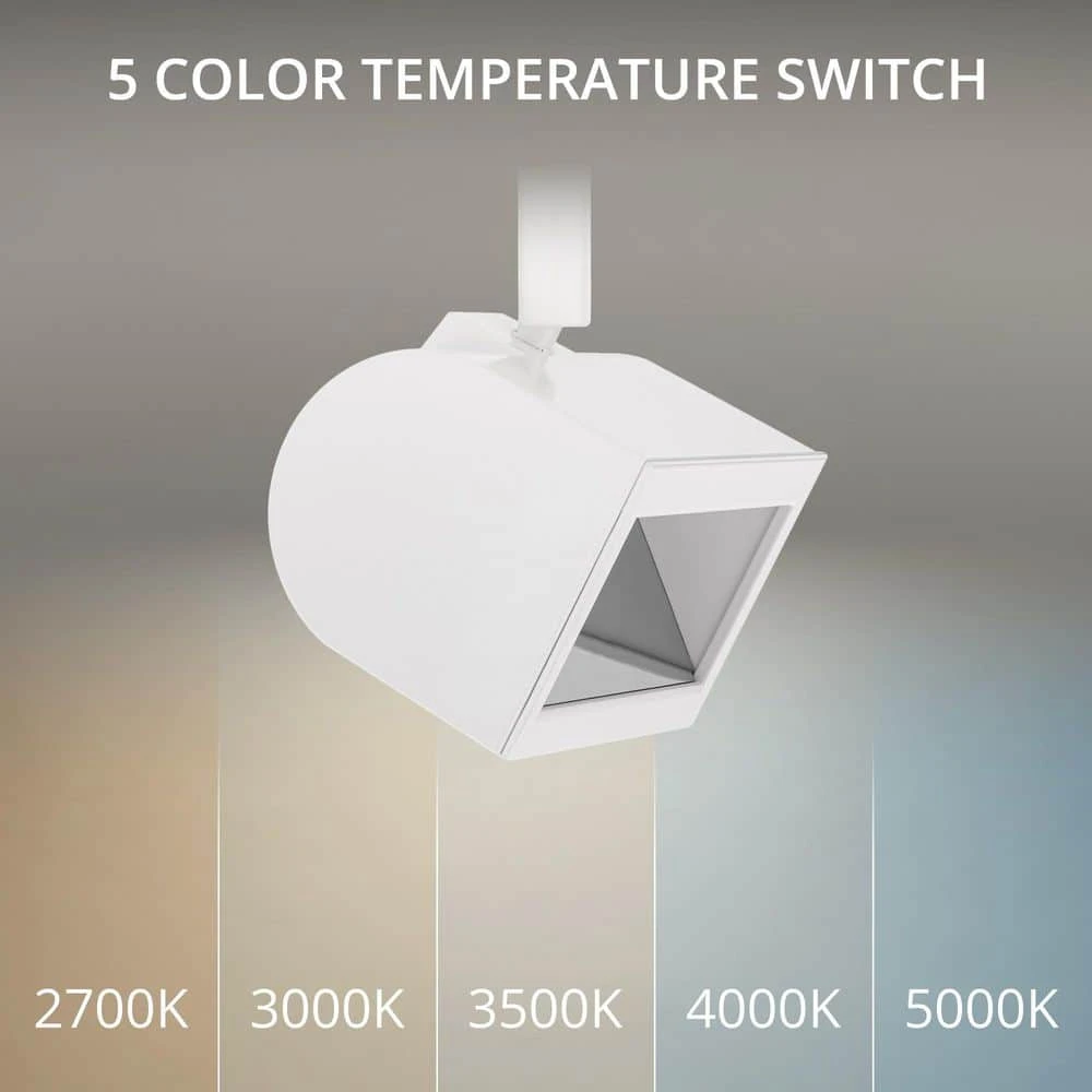 Ocularc 3020-Watt White Integrated LED 5CCT Fixed Track Hardwired Track Lighting Round Back Head J Track Head 4 Ocularc 3020-Watt White Integrated LED 5CCT Fixed Track Hardwired Track Lighting Round Back Head J Track Head - Image 2