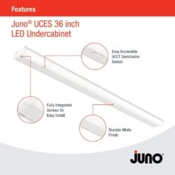 Contractor Select UCES 36 In. Hardwired White Integrated LED Included Under Cabinet Light 1348 Lumens 5 CCT Switchable 14 Contractor Select UCES 36 In. Hardwired White Integrated LED Included Under Cabinet Light 1348 Lumens 5 CCT Switchable -Lamp Parts white juno under cabinet bar lights uces 36in sww5 90cri wh m6 40 1000