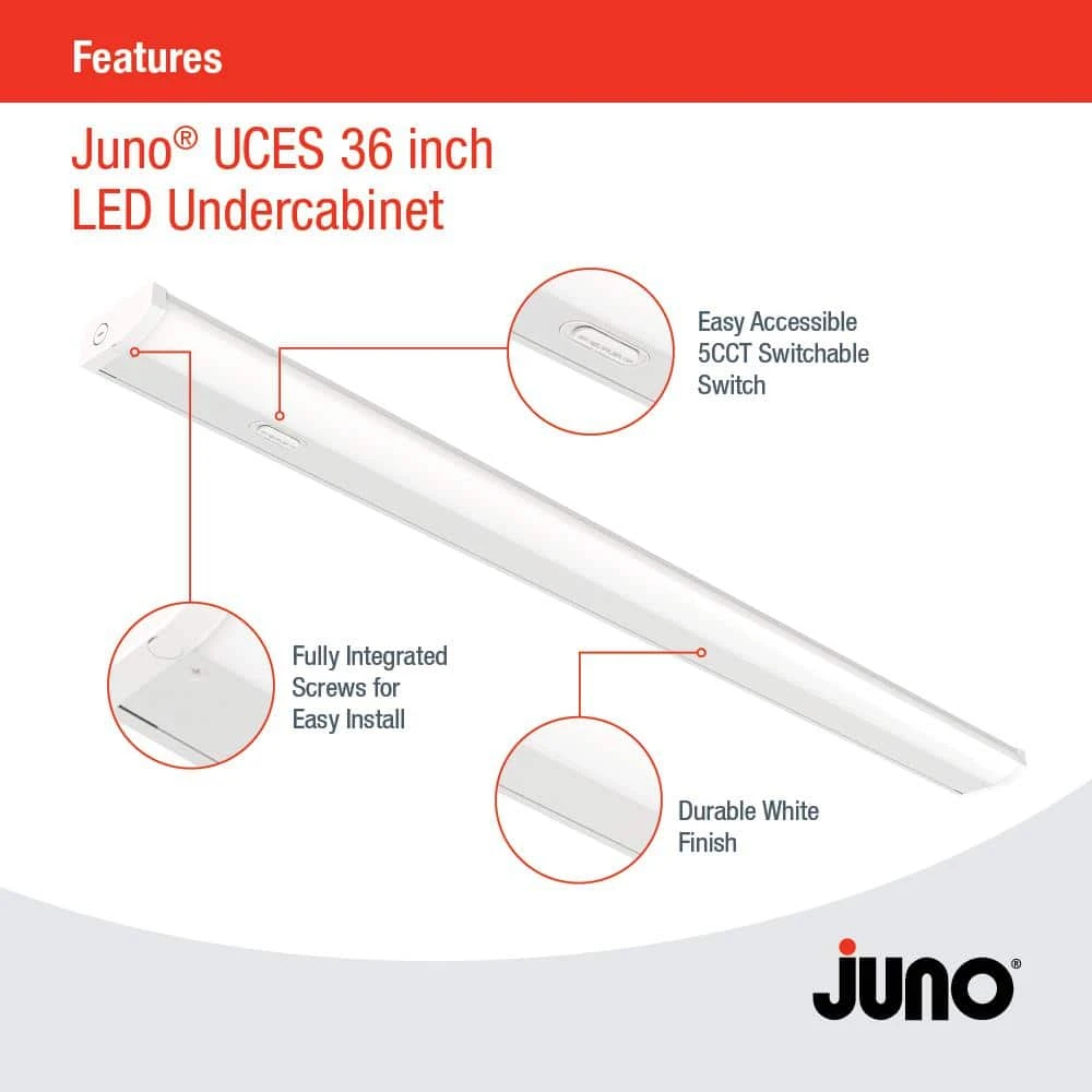 Contractor Select UCES 36 In. Hardwired White Integrated LED Included Under Cabinet Light 1348 Lumens 5 CCT Switchable 5 Contractor Select UCES 36 In. Hardwired White Integrated LED Included Under Cabinet Light 1348 Lumens 5 CCT Switchable - Image 3