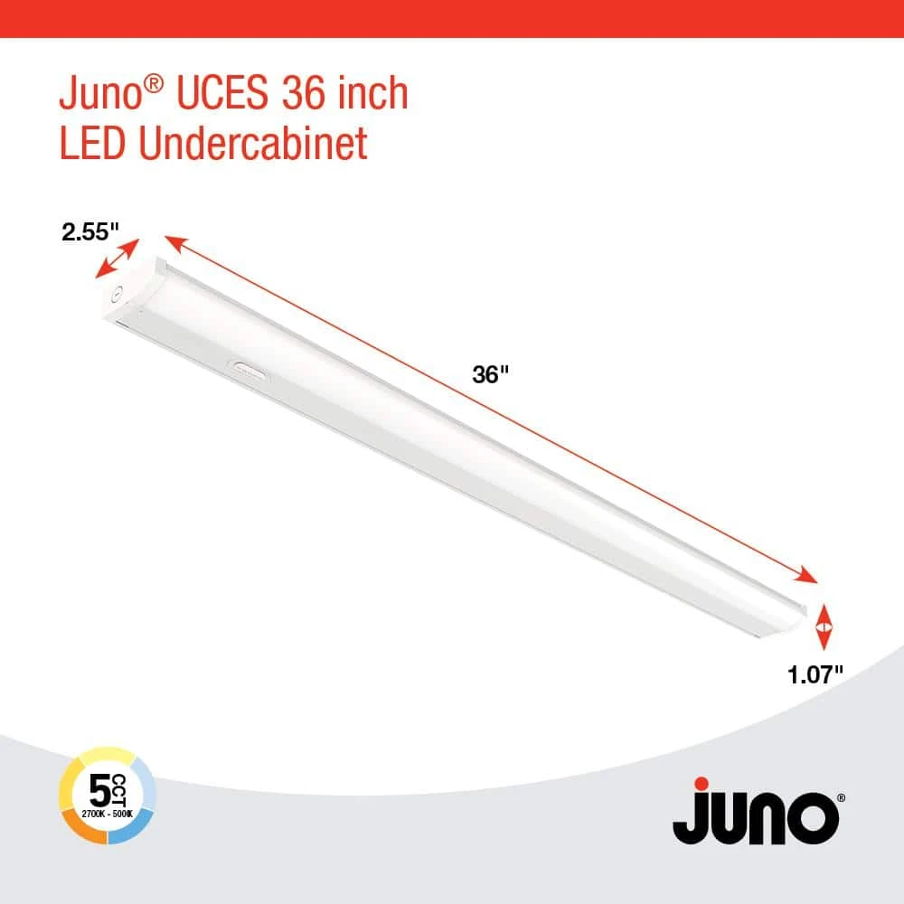 Contractor Select UCES 36 In. Hardwired White Integrated LED Included Under Cabinet Light 1348 Lumens 5 CCT Switchable 6 Contractor Select UCES 36 In. Hardwired White Integrated LED Included Under Cabinet Light 1348 Lumens 5 CCT Switchable - Image 4