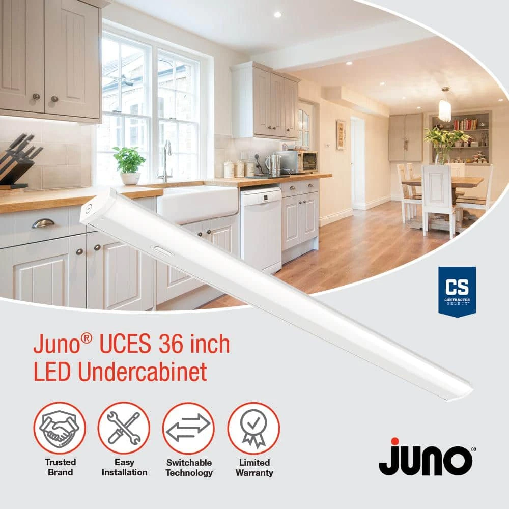 Contractor Select UCES 36 In. Hardwired White Integrated LED Included Under Cabinet Light 1348 Lumens 5 CCT Switchable 4 Contractor Select UCES 36 In. Hardwired White Integrated LED Included Under Cabinet Light 1348 Lumens 5 CCT Switchable - Image 2