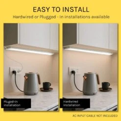 LNC 5 CCT 18 In. Plug-in/Hardwired White Color Changing Integrated LED Linkable Under Cabinet Light -Lamp Parts white lnc under cabinet bar lights he00054 1d 1000