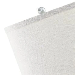 Sacramento 23 In. White Modern Dimmable Ceramics Bedroom Living Room Bedside Desk Nightstand Table Lamps Set Of 2 -Lamp Parts white maxax table lamps t181 bn 44 1000