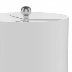 Salem 23 In. White Modern Dimmable Resin Bedroom Living Room Bedside Desk Nightstand Table Lamps Usb Port Set Of 2 -Lamp Parts white maxax table lamps t187 wh 44 1000