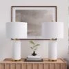 Sacramento 26 In. White Modern Dimmable Ceramic Bedroom Living Room Bedside Desk Table Lamps USB Port Set Of 2 2 Sacramento 26 In. White Modern Dimmable Ceramic Bedroom Living Room Bedside Desk Table Lamps USB Port Set Of 2 -Lamp Parts white maxax table lamps t227 wh 64 1000