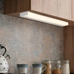 12 In. Hardwired White Integrated LED Under Cabinet Light, 300 Lumens, 5 CCT 2700K - 5000K, On/Off Switch -Lamp Parts white maxxima under cabinet bar lights msl 125003 31 1000