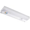 12 In. Hardwired White Integrated LED Under Cabinet Light, 300 Lumens, 5 CCT 2700K - 5000K, On/Off Switch -Lamp Parts white maxxima under cabinet bar lights msl 125003 64 1000