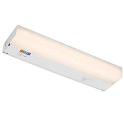 12 In. Hardwired White Integrated LED Under Cabinet Light, 300 Lumens, 5 CCT 2700K - 5000K, On/Off Switch -Lamp Parts white maxxima under cabinet bar lights msl 125003 c3 1000
