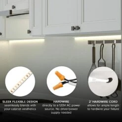 12 In. Hardwired, White, Integrated LED, Under Cabinet Light, 460-Lumens, 3000K Warm White, 120-Volt Cove Light 20 12 In. Hardwired, White, Integrated LED, Under Cabinet Light, 460-Lumens, 3000K Warm White, 120-Volt Cove Light -Lamp Parts white maxxima under cabinet bar lights msl 12600w 44 1000