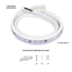 12 In. Hardwired, White, Integrated LED, Under Cabinet Light, 460-Lumens, 3000K Warm White, 120-Volt Cove Light 17 12 In. Hardwired, White, Integrated LED, Under Cabinet Light, 460-Lumens, 3000K Warm White, 120-Volt Cove Light -Lamp Parts white maxxima under cabinet bar lights msl 12600w c3 1000