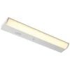 18 In. Hardwired White Integrated LED Under Cabinet Light, 700 Lumens, 5 CCT 2700K-5000K, On/Off Switch -Lamp Parts white maxxima under cabinet bar lights msl 1887005 64 1000