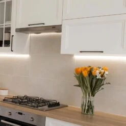 18 In. Hardwired, White, Integrated LED, Under Cabinet Light, 690 Lumens, 3000K Warm White, 120-Volt Cove Light -Lamp Parts white maxxima under cabinet bar lights msl 189200w fa 1000