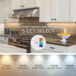 24 In. Hardwire White Integrated LED Undercabinet Light 5CCT 27 24 In. Hardwire White Integrated LED Undercabinet Light 5CCT -Lamp Parts white maxxima under cabinet bar lights msl 241203 31 1000